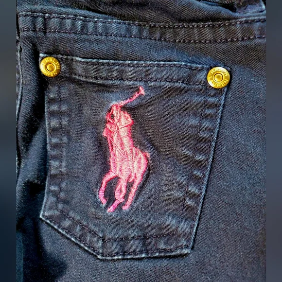 Ralph Lauren navy chinos and hot pink cable knit sweater Size 2T - Picture 9 of 13